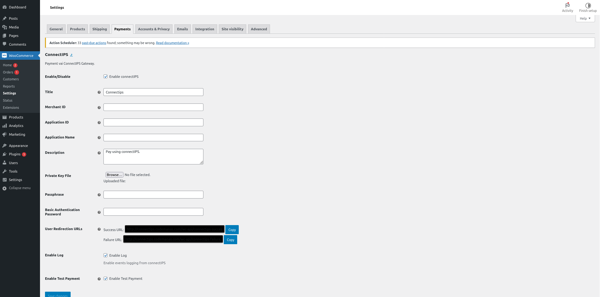 ConnectIPS Settings