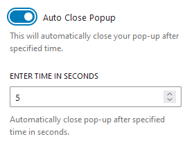 Popup Behaviour Auto Close